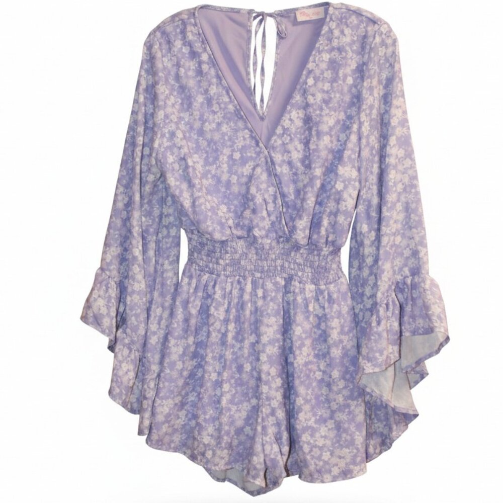 Pink Lily Romper Size Medium - Picture 2 of 4
